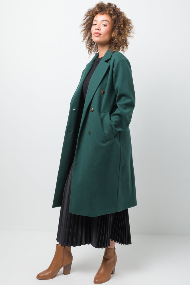 Double Breasted Coat Green