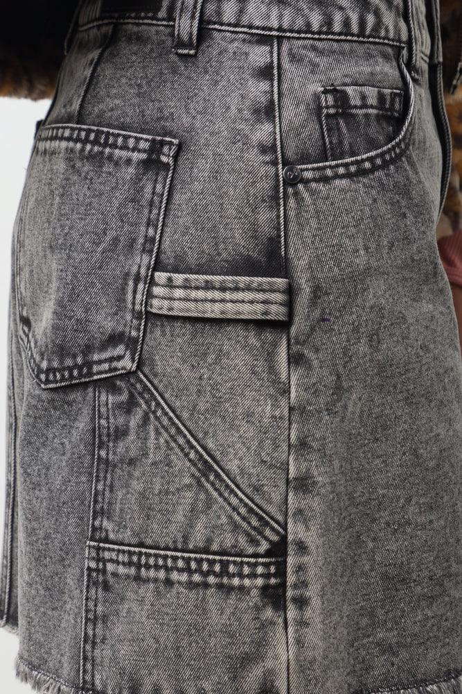 Denim Skirt Black (4)