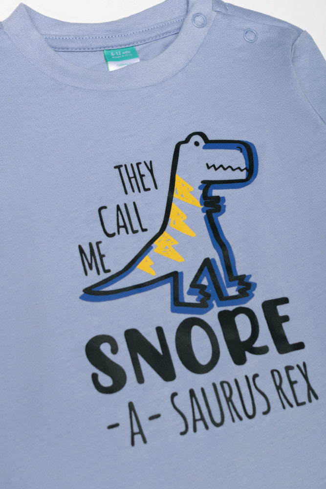 2 Pack Dino Pyjama Set Blue