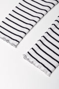 Rib Stripe Leggings Black And White (2)