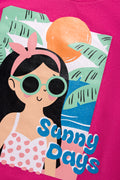 Sunny Days Short Sleeve T-Shirt Bright Pink (1)