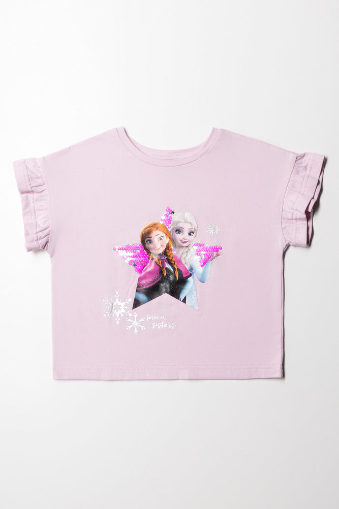 Frozen 3D Frill Top Pink