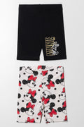 2 Pack Minnie Mouse Cycling Shorts Black