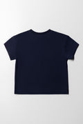 Badge Detail T-Shirt Navy (2)