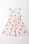 Watermelon Sleeveless Knit Dress  Tie Light Pink (2)