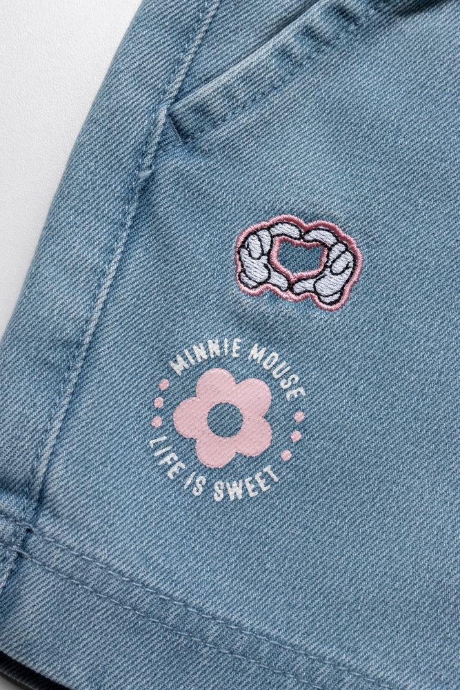 Minnie Mouse Denim Skort Light Wash