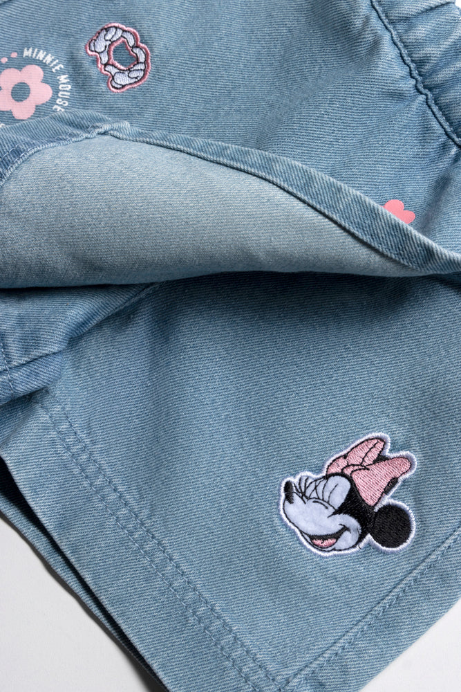 Minnie Mouse Denim Skort Light Wash (2)