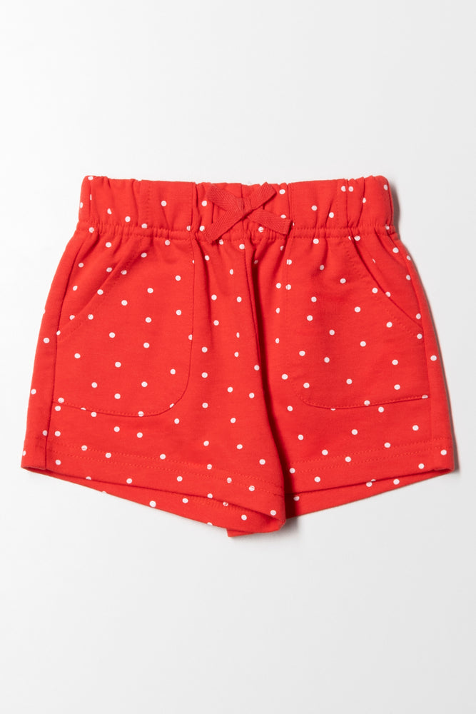 Shorts With Pocket Red