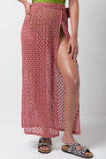 Crochet Wrap Skirt Pink (1)