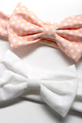 2Pack Headbands Peach & White (1)