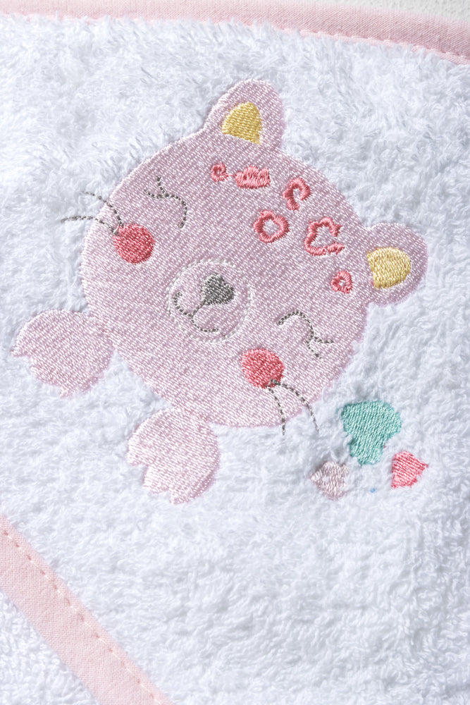 Wild Animals Hooded Towel Pink (1)