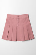 Pleated Denim Skirt Pink (3)