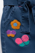 Self Tie Belt Denim Jeans Blue (1)