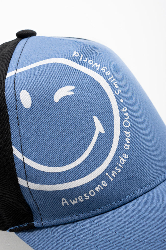 SmileyWorld Peak Cap Black And Blue (2)