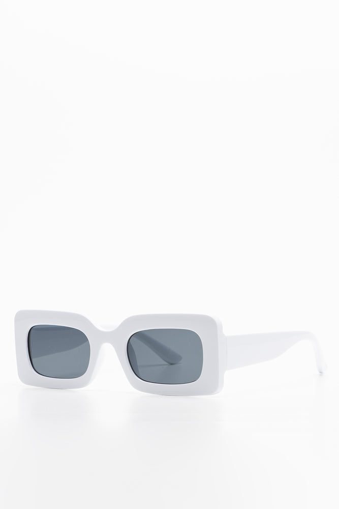 Rectangular Sunglasses White