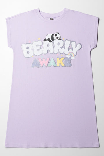 Sleepshirt Bear Lilac