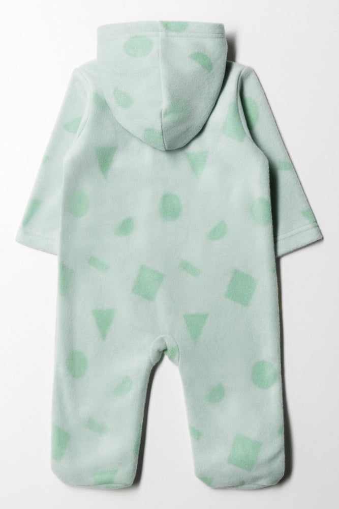 Giraffe Microfleece Baby-grow Green (3)