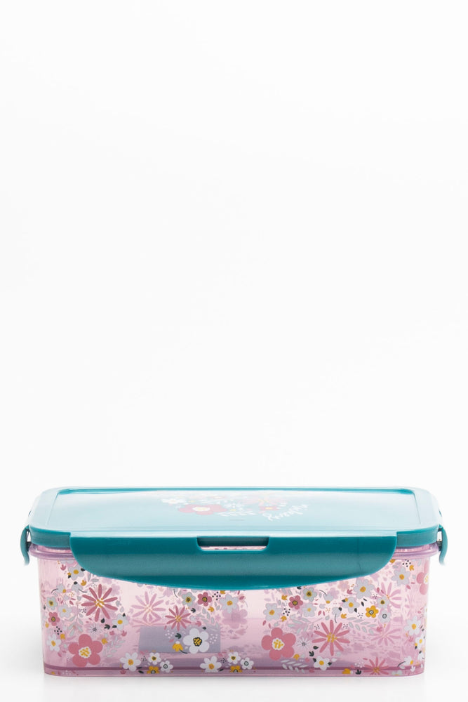 Mickey Rectangular Clip Lunchbox Light Blue