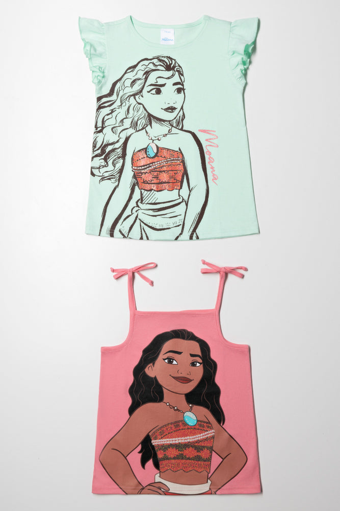 2 Pack Moana T-shirt Sage &Peach