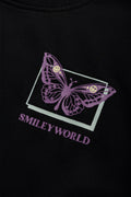 Fleece Top Daisy Smiley Black (1)