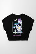 Fleece Top Daisy Smiley Black (2)