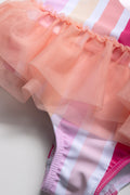 Stripe Peppa Pig Puff Sleeve Tutu Swimsuit Multi (2)