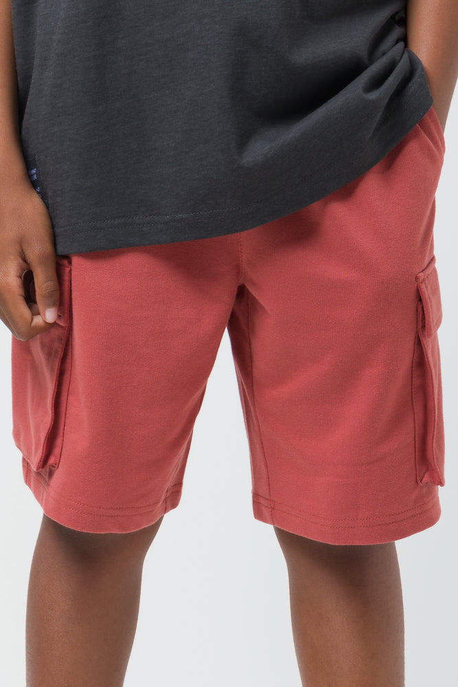 Knit Shorts Cargo Rust