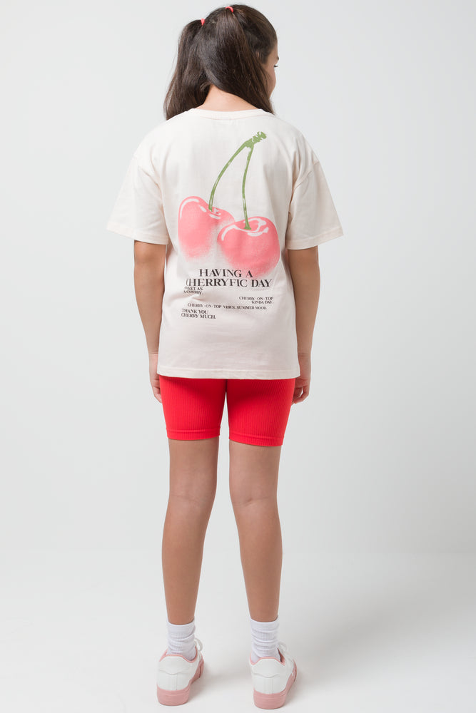 Oversized T-shirt Cherry Perfection Paste (2)