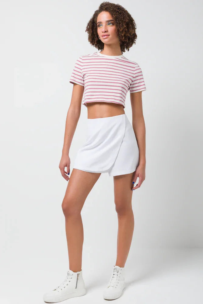 Stripe Cropped Top Mid Pink (1)