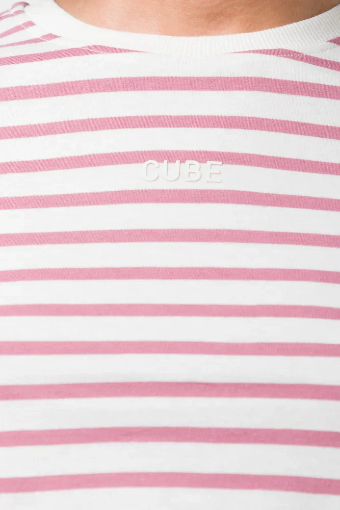 Stripe Cropped Top Mid Pink (3)