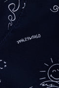 Short Sleeve Resort Collar Viscose Shirt Navy (2)