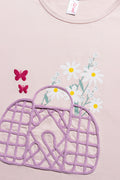 Basket Flower 3D Knit Top Light Pink (1)