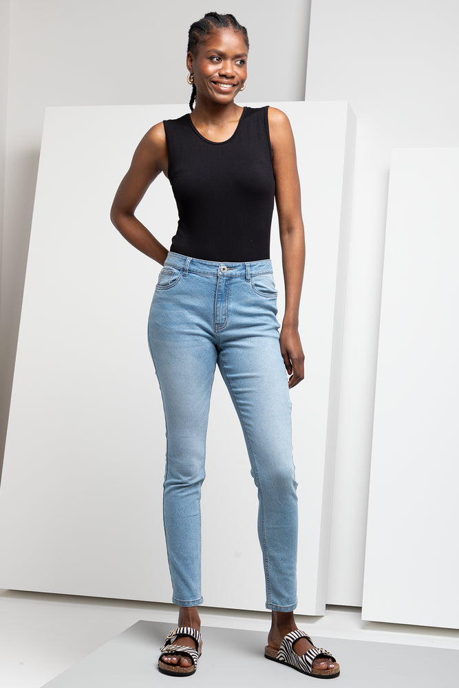 HIGH RISE SKINNY DENIM JEAN LIGHT BLUE