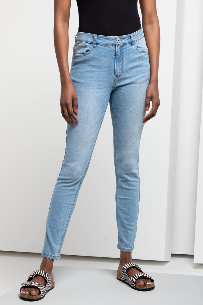 HIGH RISE SKINNY DENIM JEAN LIGHT BLUE