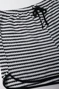 Crochet Like Pull On Shorts  Black & White (1)
