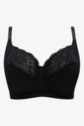 2 Pack Small Lace Trim Padded Wire free Bra Black & Natural (1)