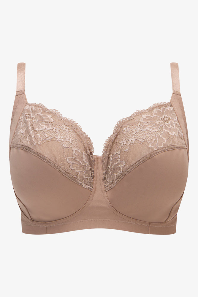 2 Pack Small Lace Trim Padded Wire free Bra Black & Natural (2)