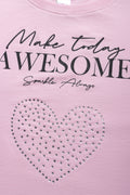Baby T-Shirt With Pearl Heart Pink (1)