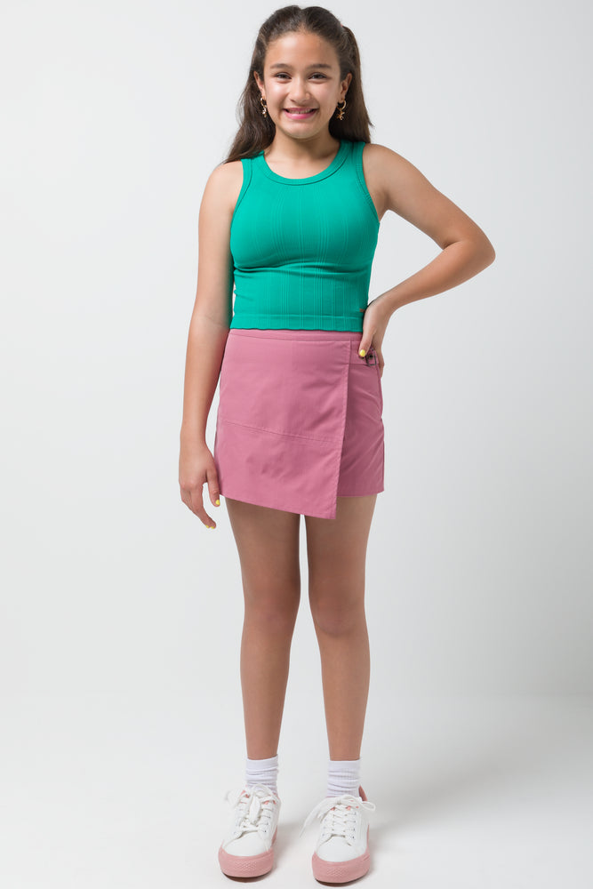 Side Buckle Skort Rose Pink