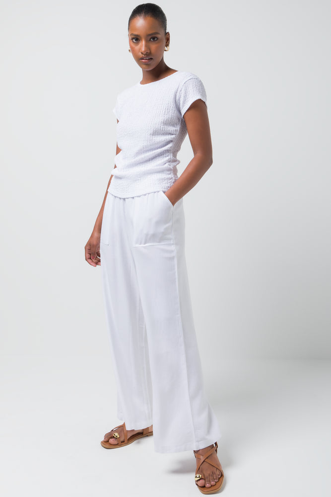 Textured Knit Top White
