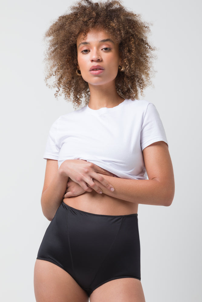 2  Low  Brief Panty  Black & Beige