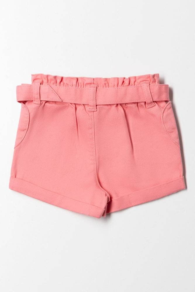 Twill Short With Heart Pockets Pink (2)