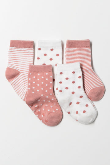 5 Pack Socks Pink