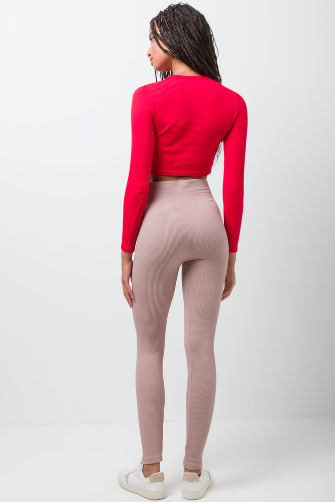 Seamless Long Sleeve Red (2)