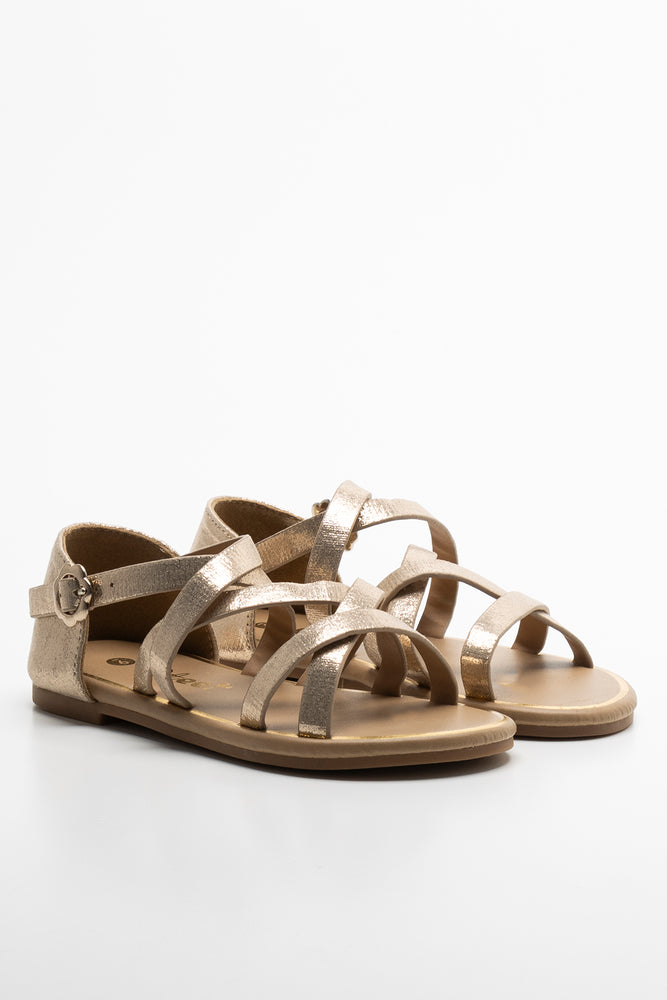 Daisy Buckle Sandal Gold