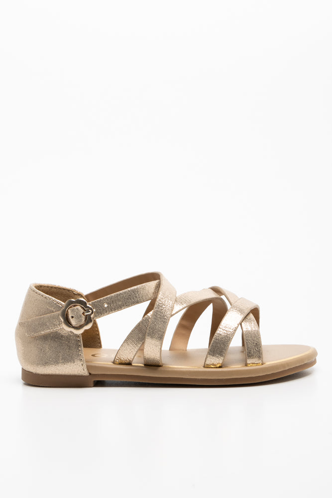 Daisy Buckle Sandal Gold