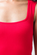 Seamless Short Playsuit Red (3)