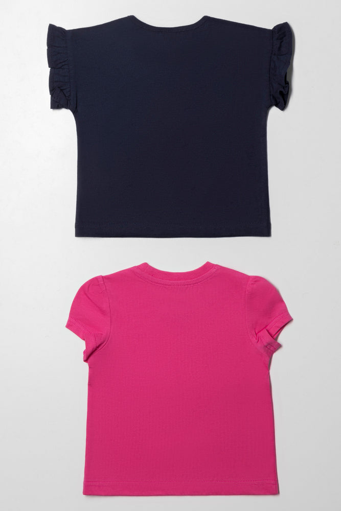 2 Pack T-Shirts Navy And Pink (3)