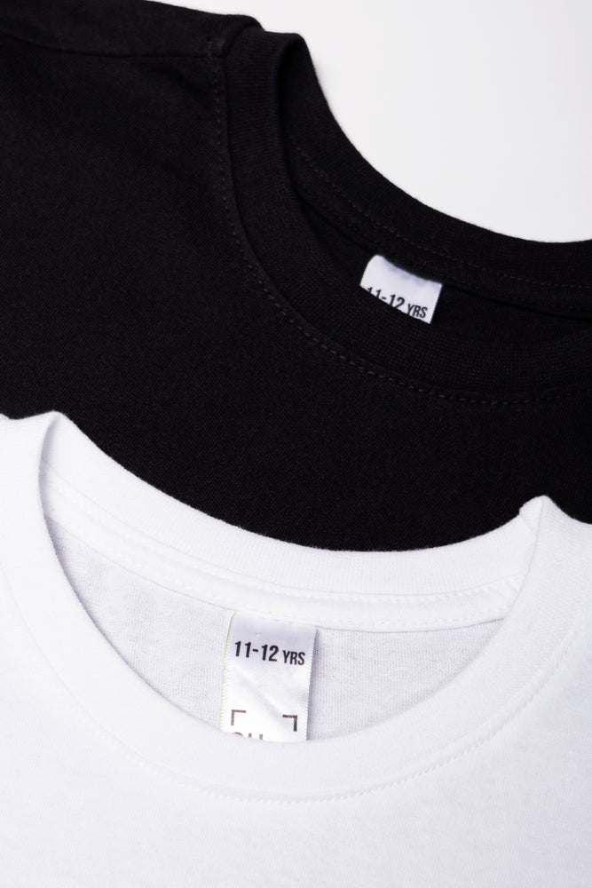 2 Pack Long Sleeve T-Shirts White And Black