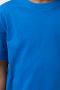 Crew Neck Short Sleeve T-Shirt Blue (3)